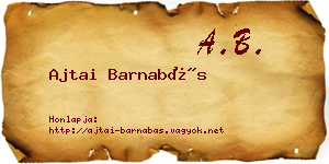 Ajtai Barnabás névjegykártya